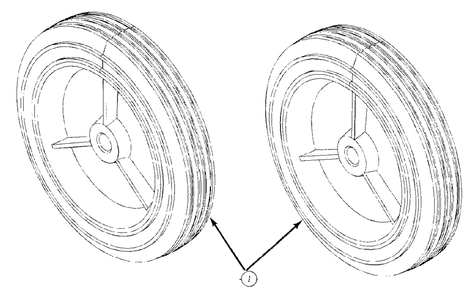Wheels Diagram and Parts List for 140 (31A-140-000)(1998) Yard Machines Snow Blower